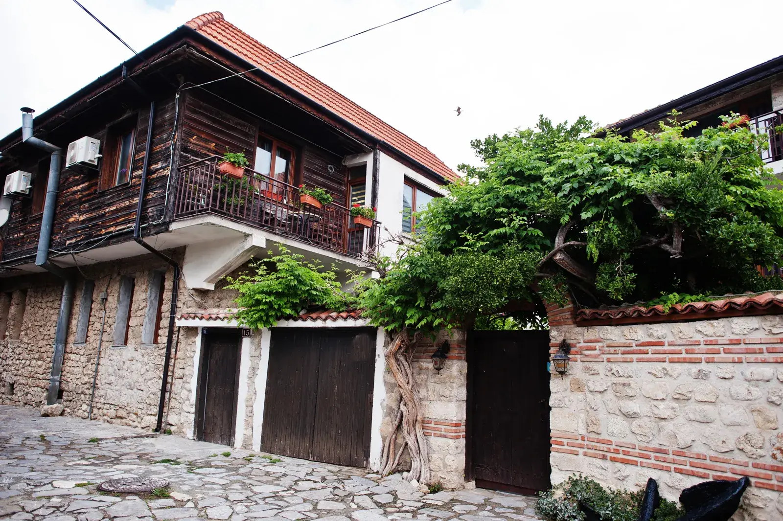 Old houses in the old town of Nessebar, Bulgaria