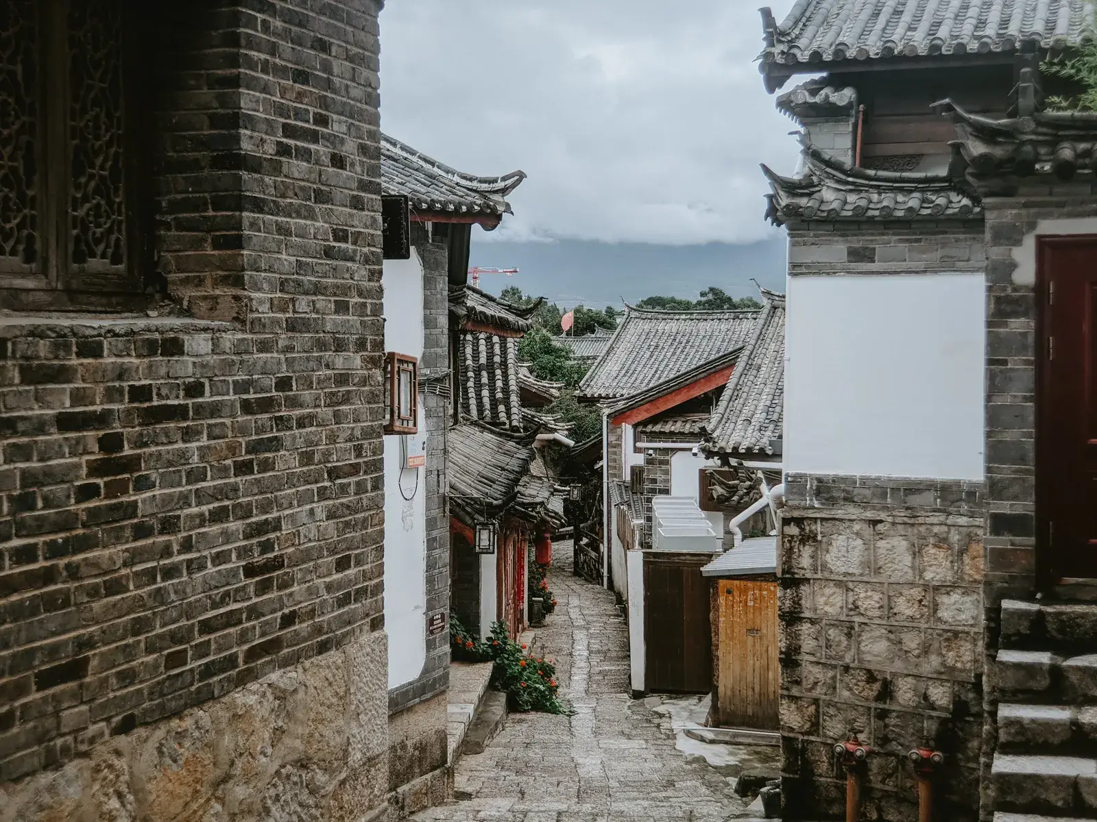 Lane of traditional houses in Bukchon Hanok Village, Seoul