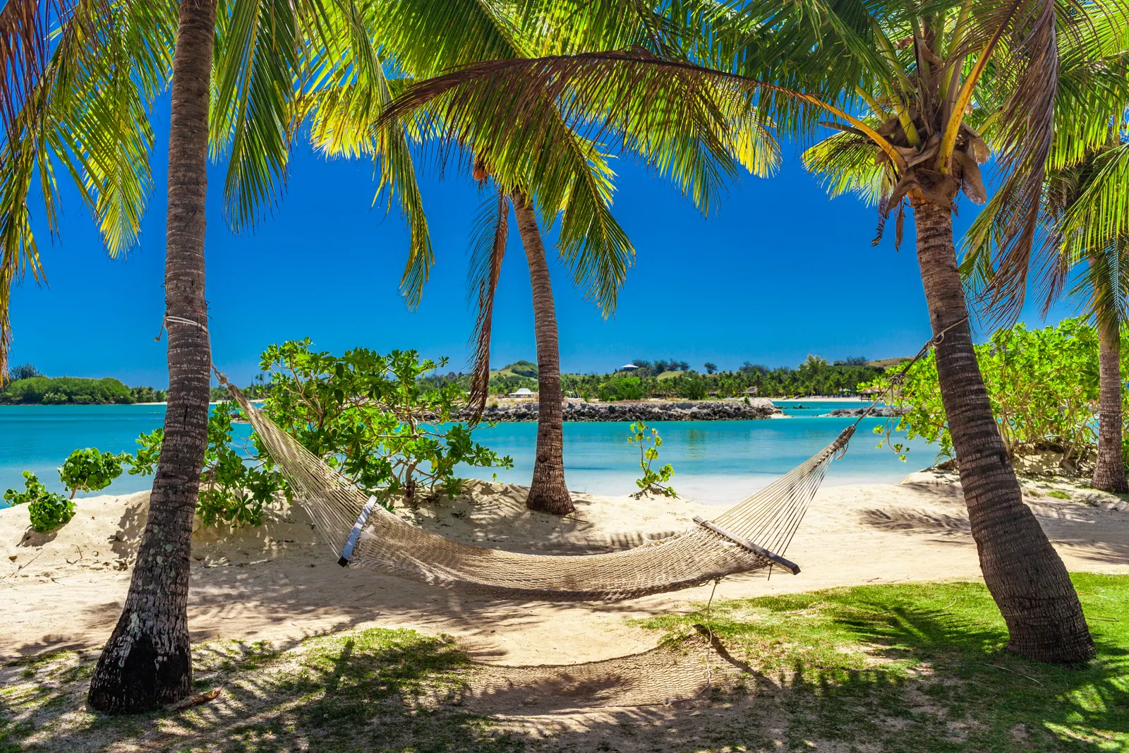 Fiji travel guide: islands, itineraries and best time to visit Hamac entre les cocotiers sur Plantation Island aux Fidji