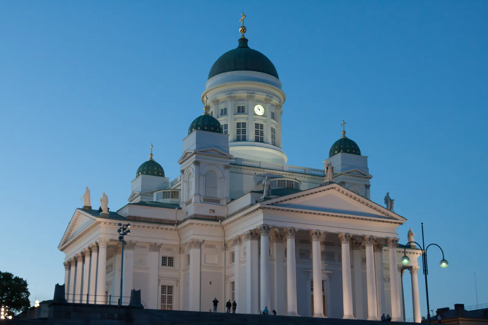 Helsinki and its cathedral in summer