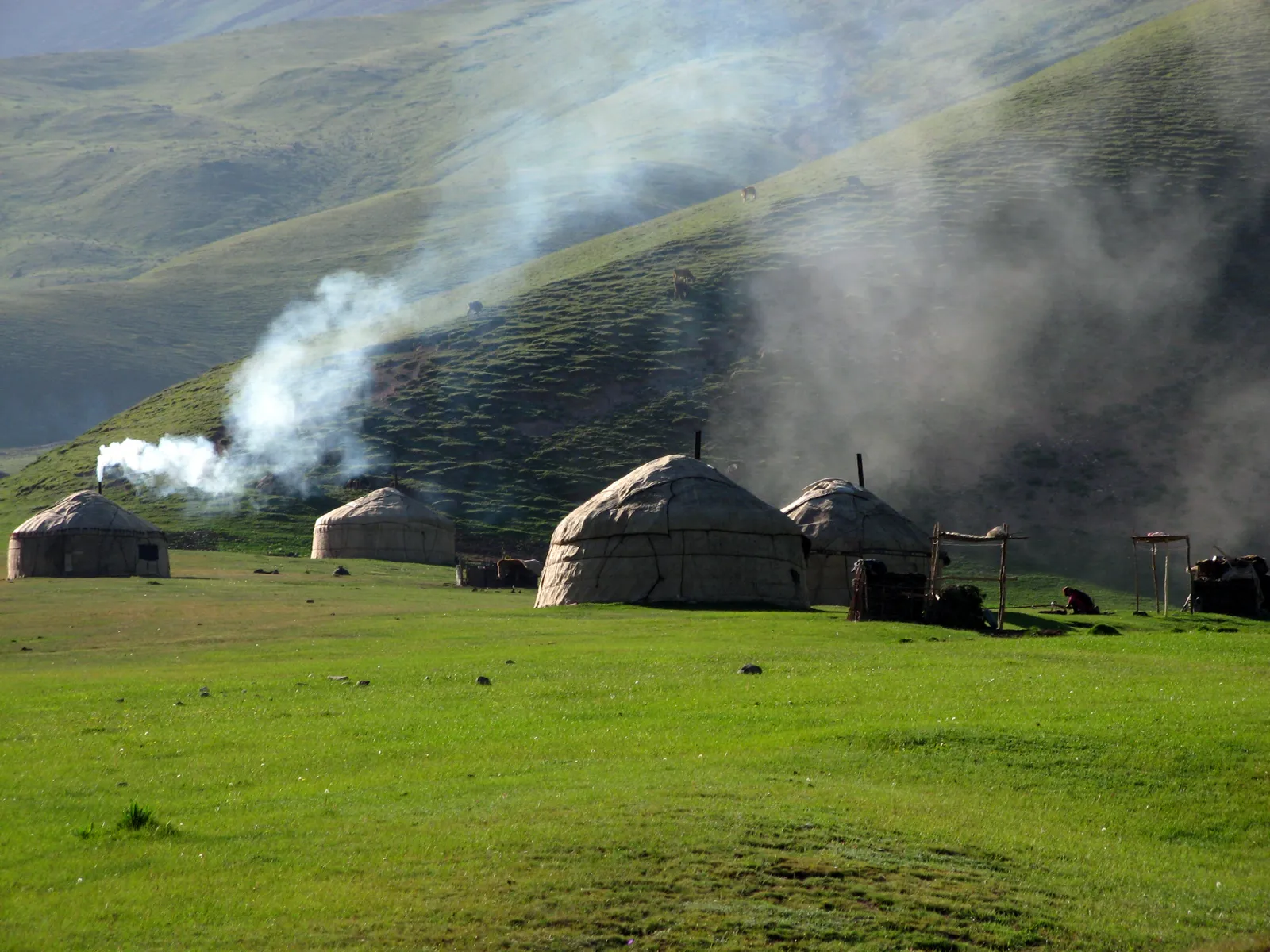 Voyage au Kirghizistan : guide pratique, itinéraires et budget Yourte kirghize au pied des monts Tian Shan