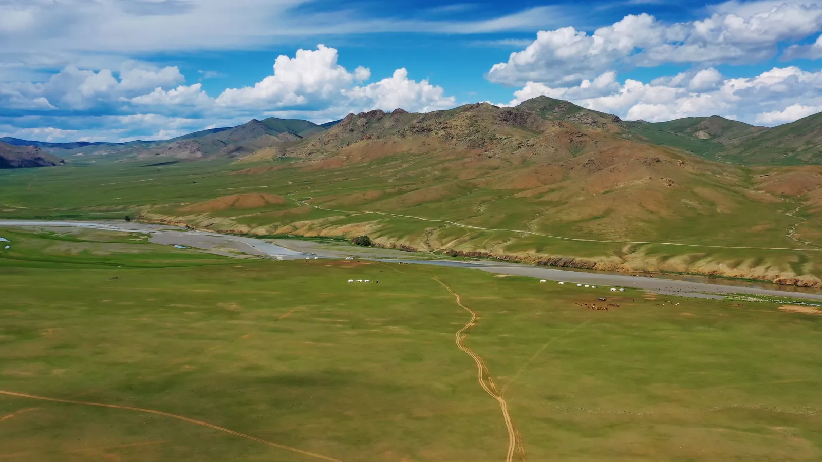 Voyage en Mongolie : guide pratique, itinéraires et budget Yourtes dans la steppe de la vallée de l'Orkhon en Mongolie