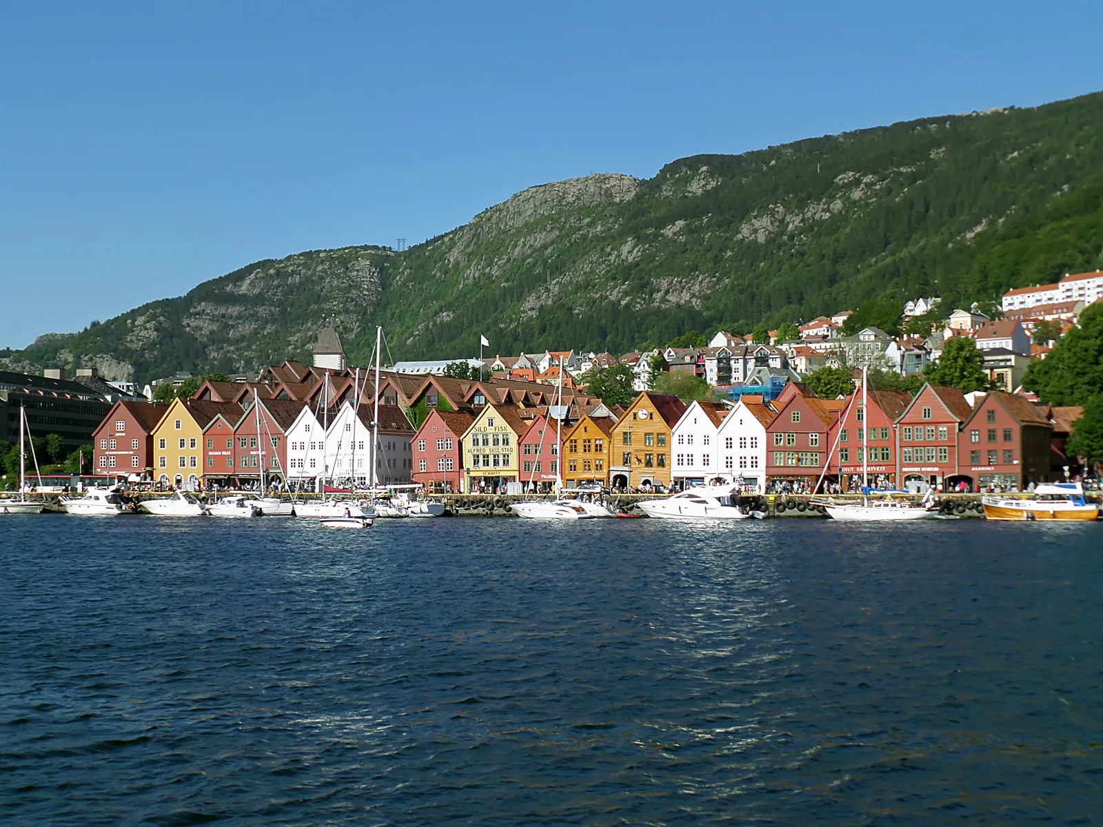 The wooden Hanseatic houses of Bryggen in Bergen