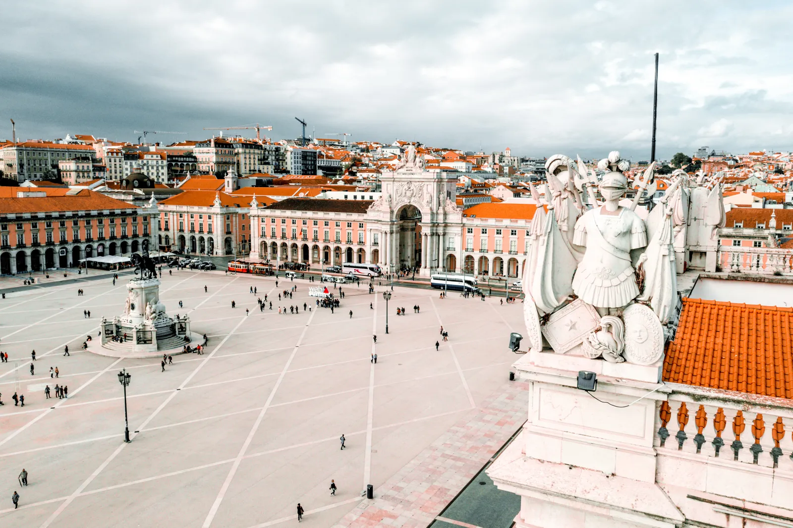 La place du Commerce à Lisbonne, Portugal