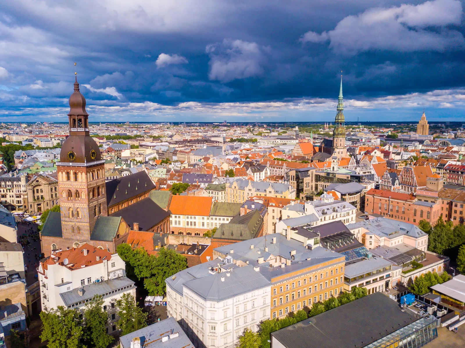 La vieille ville de Riga vue du ciel