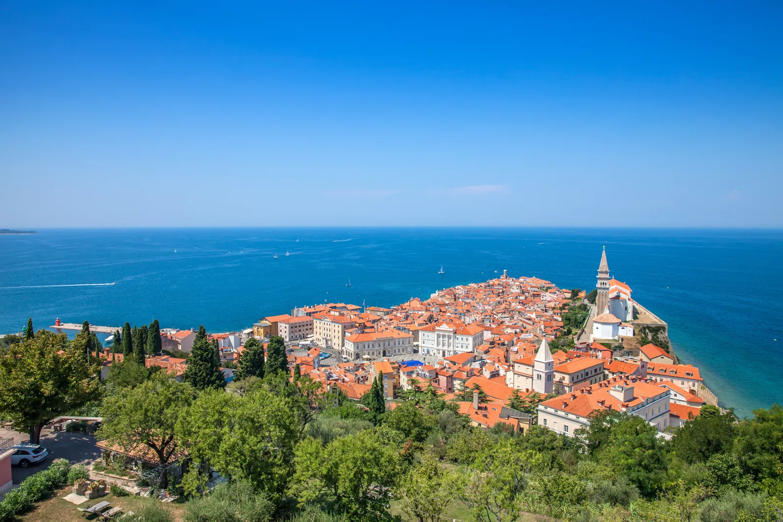 The town of Piran on the Slovenian Adriatic coast